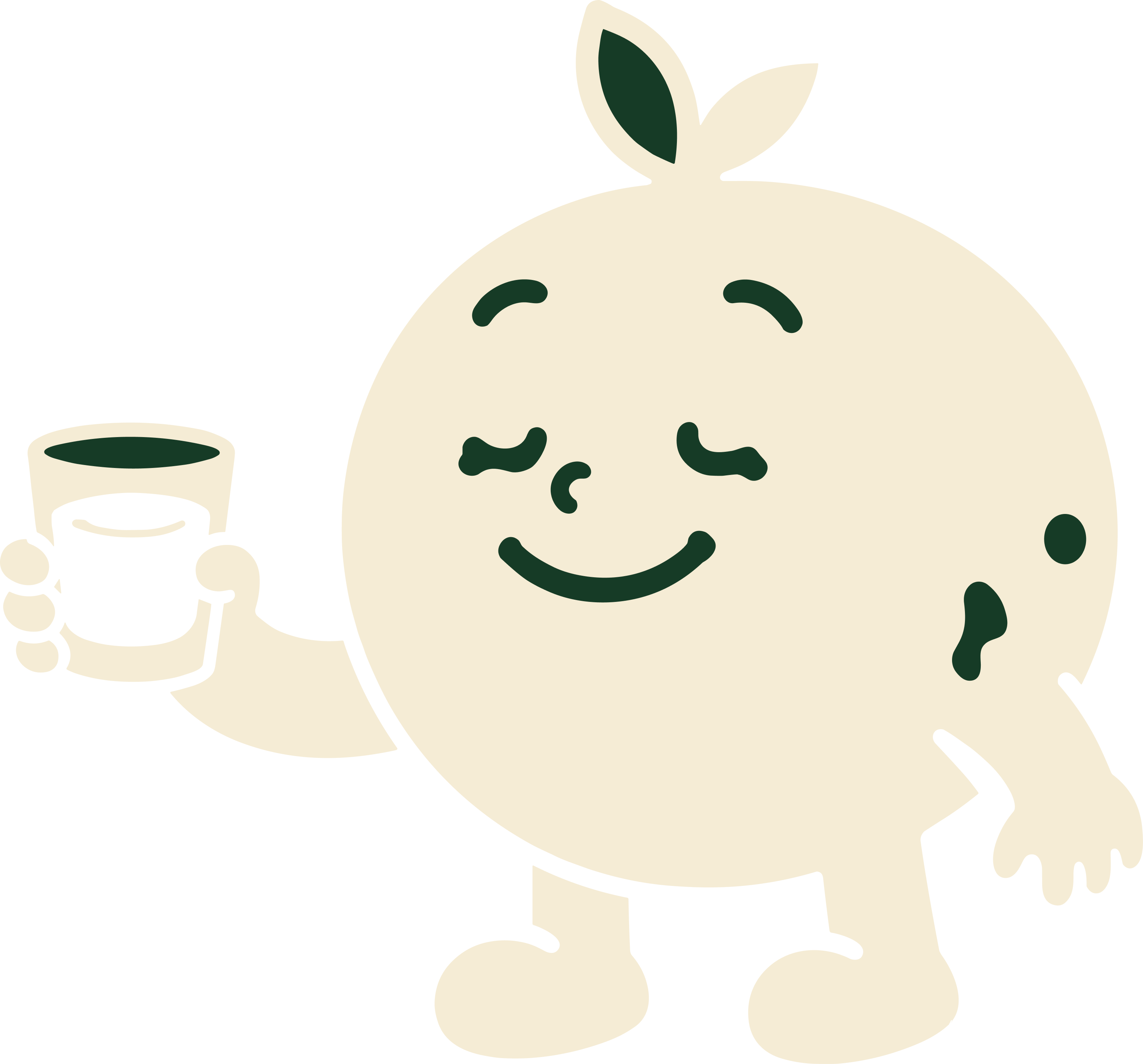 GULI mascot raising a cup